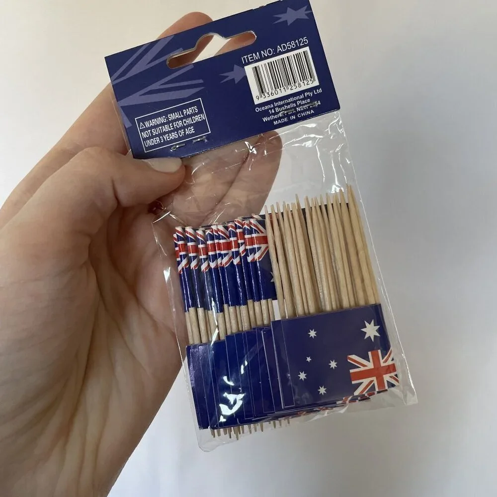 NWT Australian flag decorations toothpicks party decor southern cross cupcakes